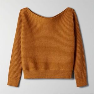 Aritzia Babaton Merino Wool Luc Ribbed Knit Boatneck Sweater